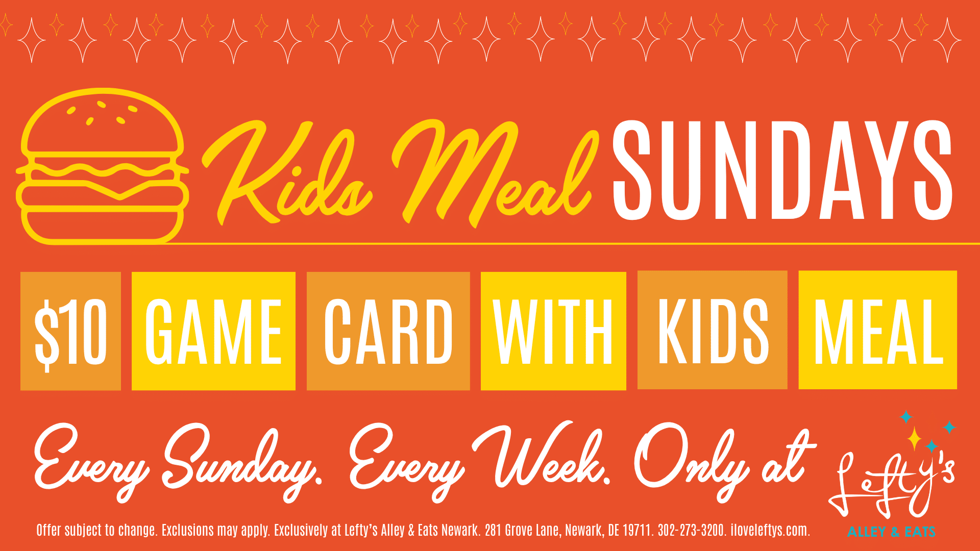 lefty's newark kids meal sundays mvix tv graphic 1920px x 1080px july 2026